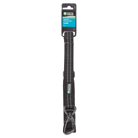 GG Reflective Nylon Double-Handle Dog Leash - 6ft Black