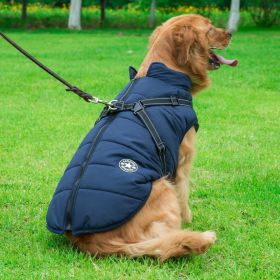 Dog Coat with Harness Winter Dog Coat Fleece Dog Jacket Waterproof Dog Coat Zipper Dog Jacket Puppy Coat Small Dog Clothes Dog Coat with Reflecti (Color: Green, size: 3XL)