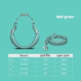 Ultimate Freedom Dog Harness Set (Color: Green, size: S)