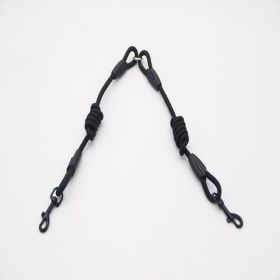 Ultimate Dual Action Dog Training Leash (Color: Black, size: M)