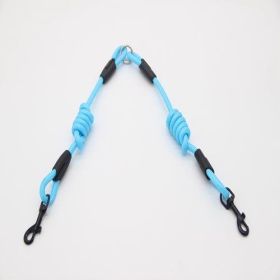 Ultimate Dual Action Dog Training Leash (Color: Blue, size: M)
