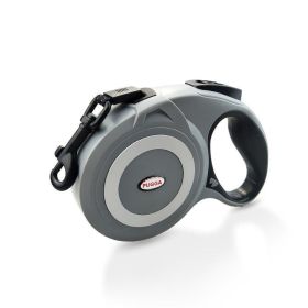Retractable Pull Straps For Large Dogs - Premium Dog Leash For Optimal Control And Comfort (Color: Grey, size: L5 Meters Flat Belt 424G)