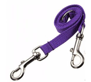 Double Trouble Dog Leash Coupler - Walk Two Dogs With Ease! (Color: Purple, size: M)