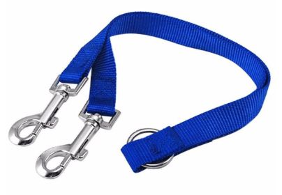 Double Trouble Dog Leash Coupler - Walk Two Dogs With Ease! (Color: Blue, size: S)
