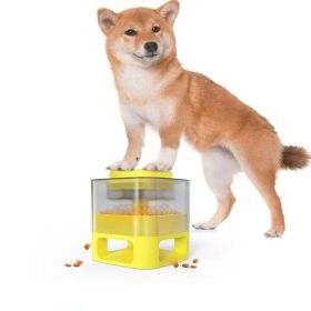 Interactive Food Dispenser Toy For Dogs - Slow Feeder And Entertainment For Your Furry Friend (Color: Yellow)
