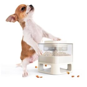 Interactive Food Dispenser Toy For Dogs - Slow Feeder And Entertainment For Your Furry Friend (Color: White)