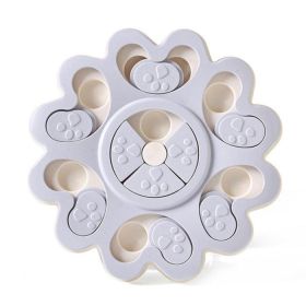 Interactive Dog Treat Puzzle Bowl - Engage, Train, And Challenge Your Pup! (Color: Gray)
