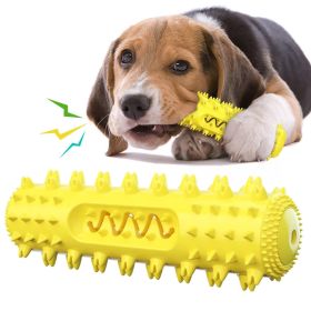 Pet Dental Delight: Interactive Dog Toothbrush And Teething Toy (Color: Yellow)