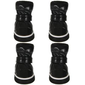 Cozy Paws: Stylish And Protective Cotton Dog Shoes (Color: Black, size: 1)