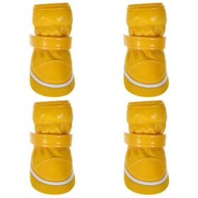 Cozy Paws: Stylish And Protective Cotton Dog Shoes (Color: Yellow, size: 1)
