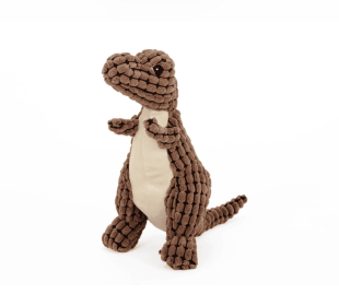 Giant Fleece Dinosaur Interactive Dog Toy With Squeakers - Perfect For Large Dogs! (Color: Light Brown, size: 50Cm)