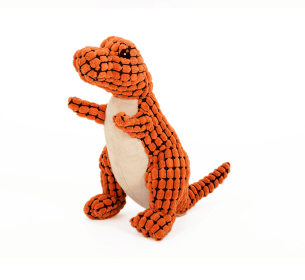 Giant Fleece Dinosaur Interactive Dog Toy With Squeakers - Perfect For Large Dogs! (Color: Orange, size: 50Cm)