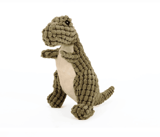 Giant Fleece Dinosaur Interactive Dog Toy With Squeakers - Perfect For Large Dogs! (Color: Green, size: 25Cm)