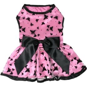 All Aflutter Pink &amp; Black Dog Dress (size: XLarge)